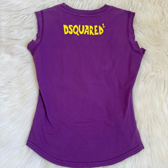 Authentic vintage Dsquared2 Y2K purple teenage trouble tank top - Picture 6 of 10